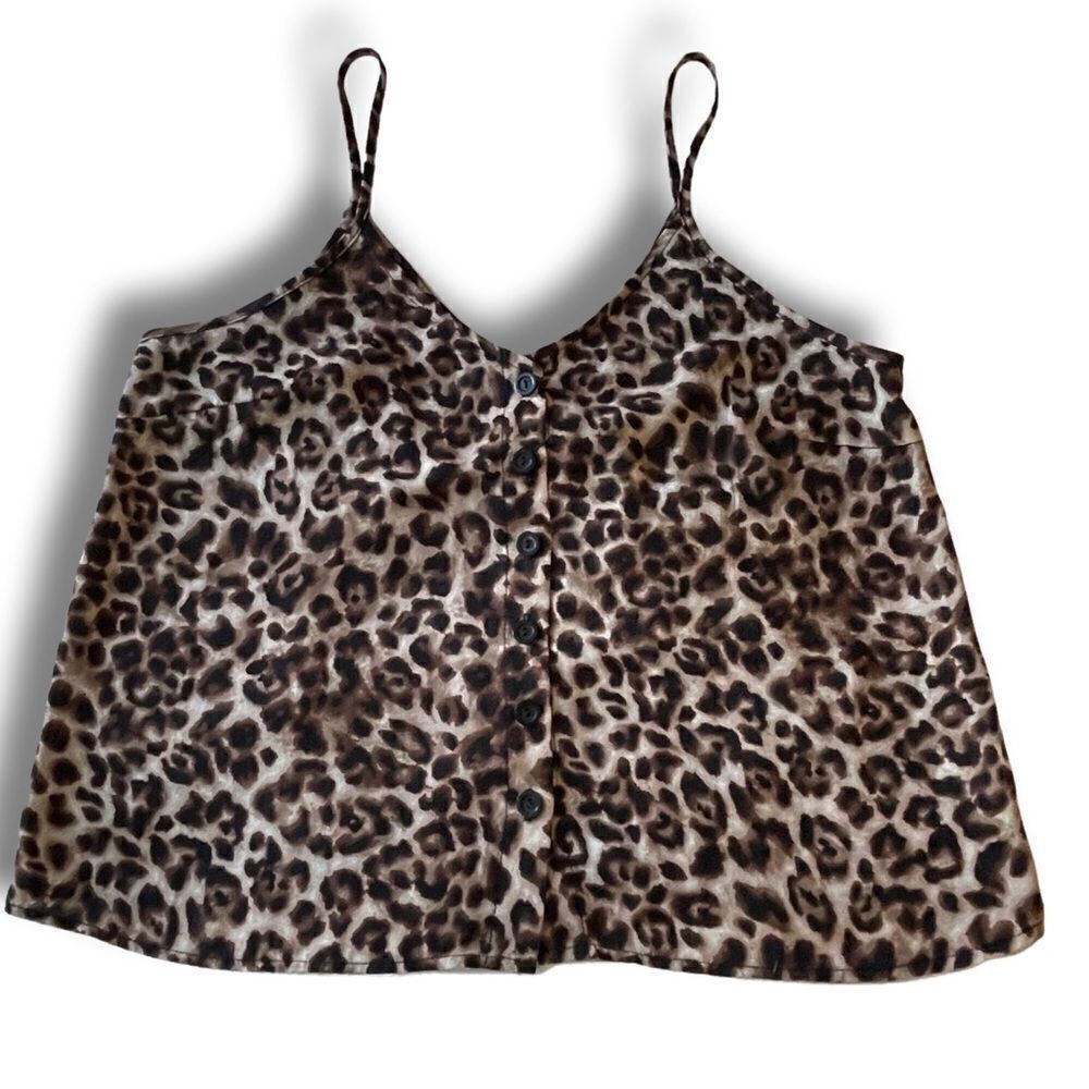 Paper Crane (Anthropologie) Animal Print Women’s Spaghetti Strap Camisole • L
